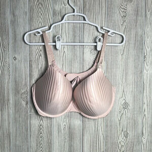 Victoria’s Secret T-shirt, push-up bra full coverage pink striped 38DD